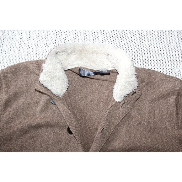 OSCAR DE LA RENTA 100 Cotton men brown sweater Size XL Long Sleeve Button front - Picture 6 of 11